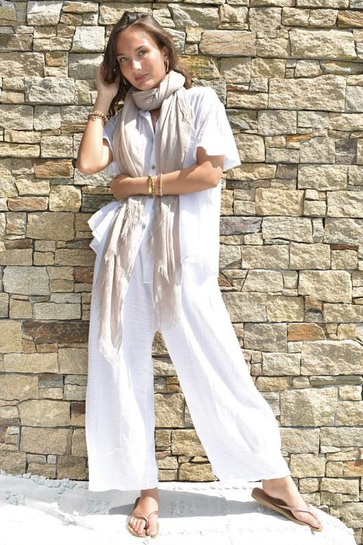 Asher Cap Sleeve Blouse White